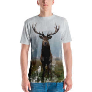 Male Deer Buck Abstract Art Watercolor Men's t-shirt