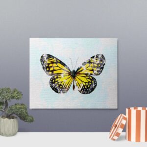 Butterfly Watercolor Painting Modern Metal Art Print